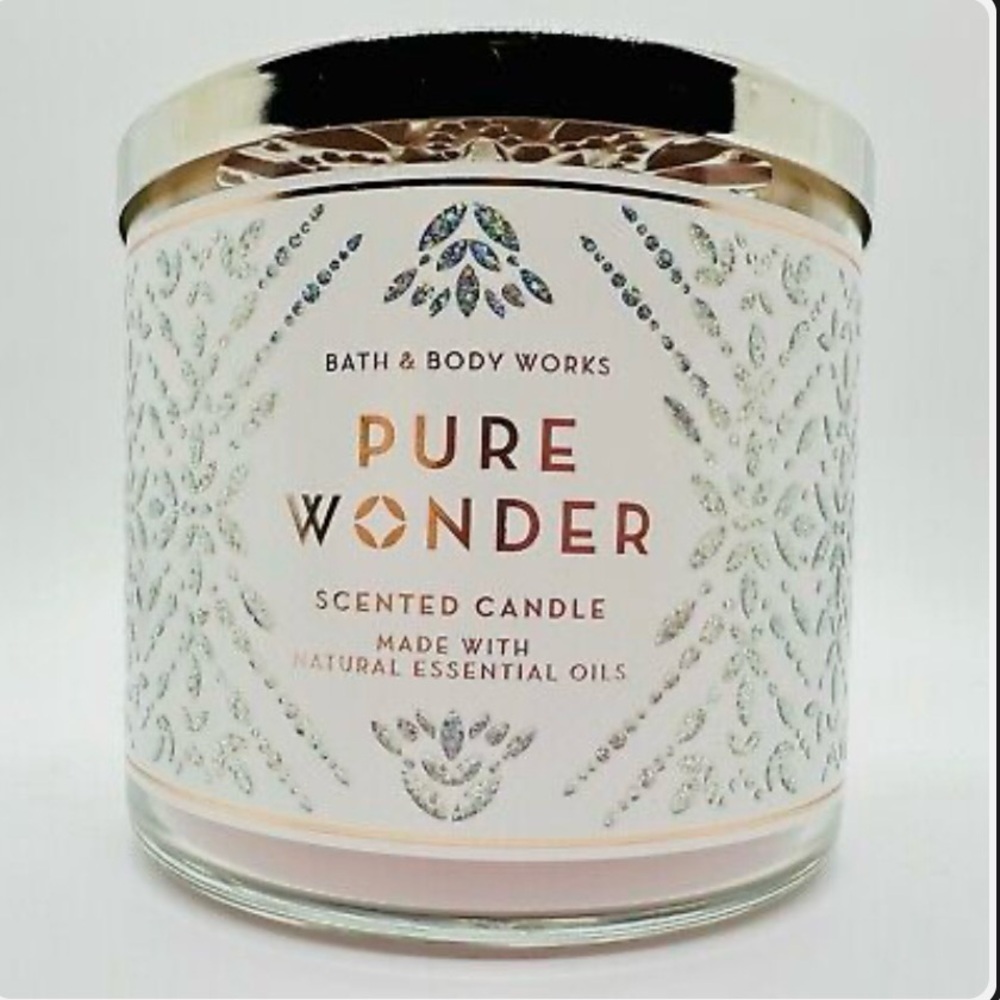 Bath & Body Works, “Pure Wonder” large 3-wick scented candle -NEW